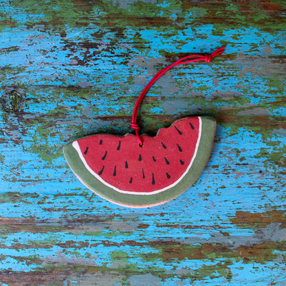 Ceramic Watermelon Ornament 