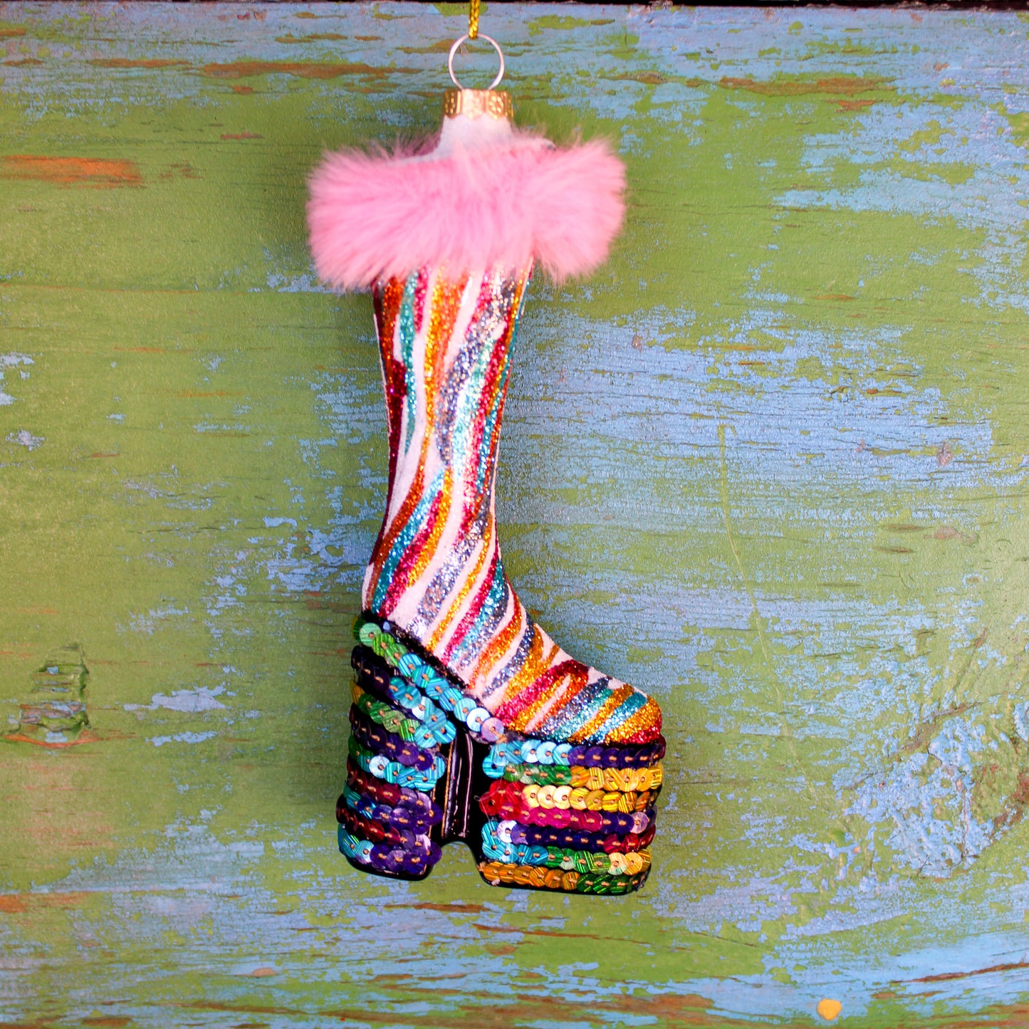 Platform Disco Boot Ornament