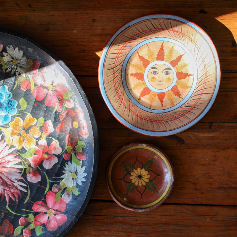 Hand-Painted Sun Plate