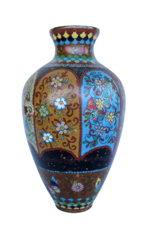 Cloisonné Vase with Butterfly Detail
