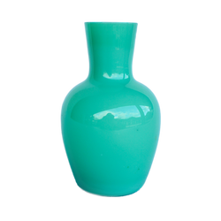 Turquoise Glass Vase