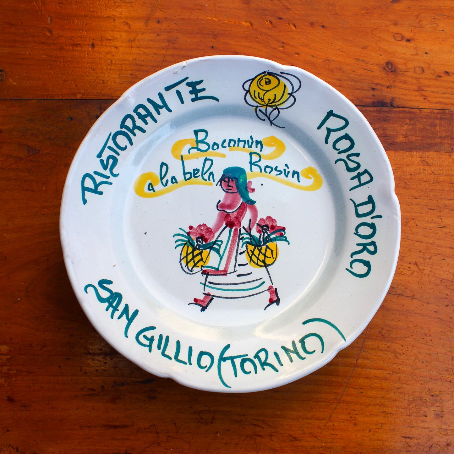 Buon Ricordo Plate - Rosa D'Oro