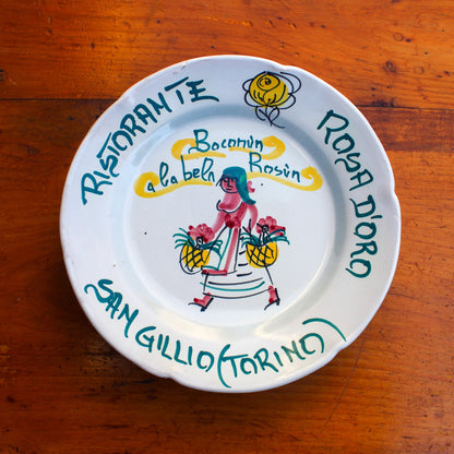 Buon Ricordo Plate - Rosa D'Oro