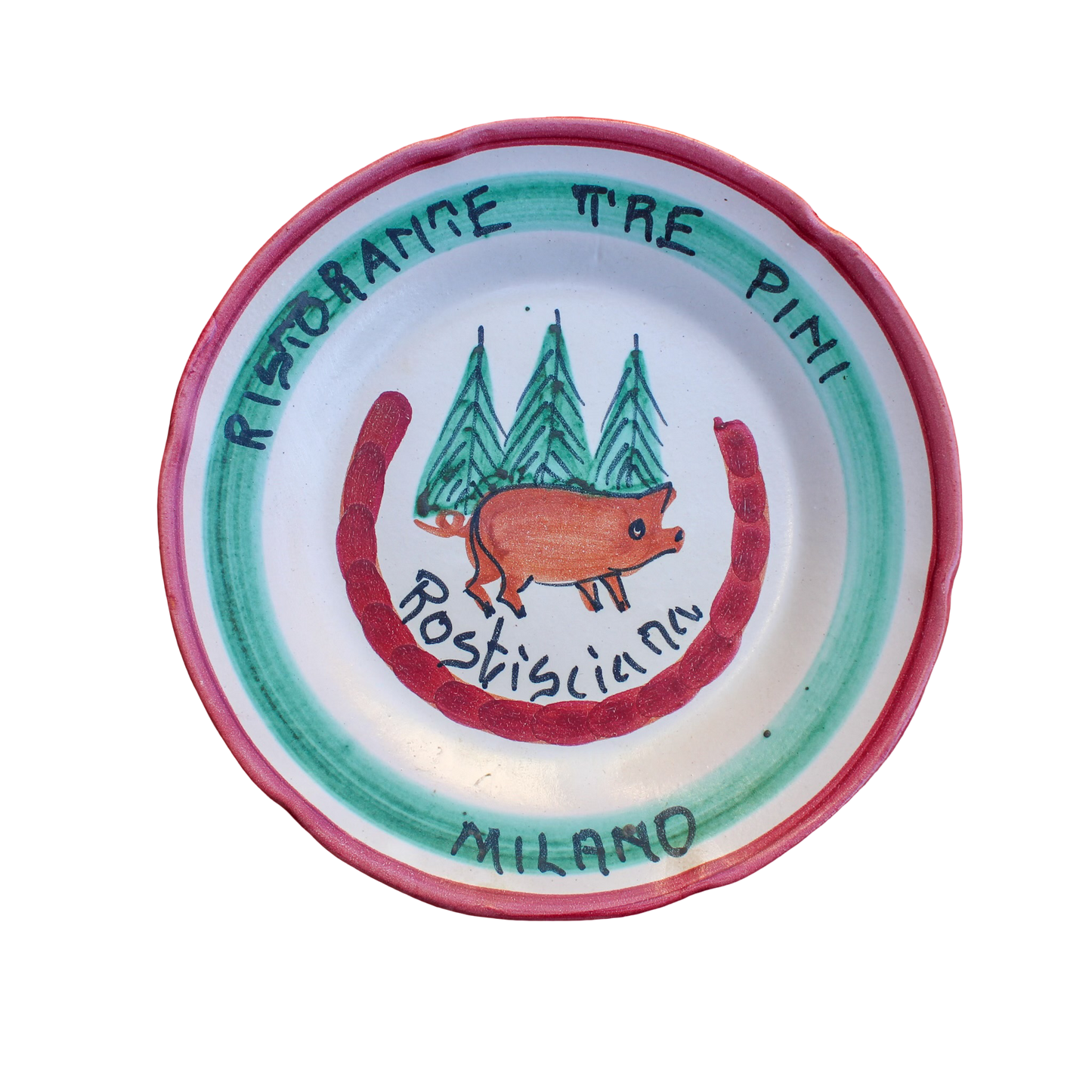 Buon Ricordo Plate - Tre Pini (Pig)