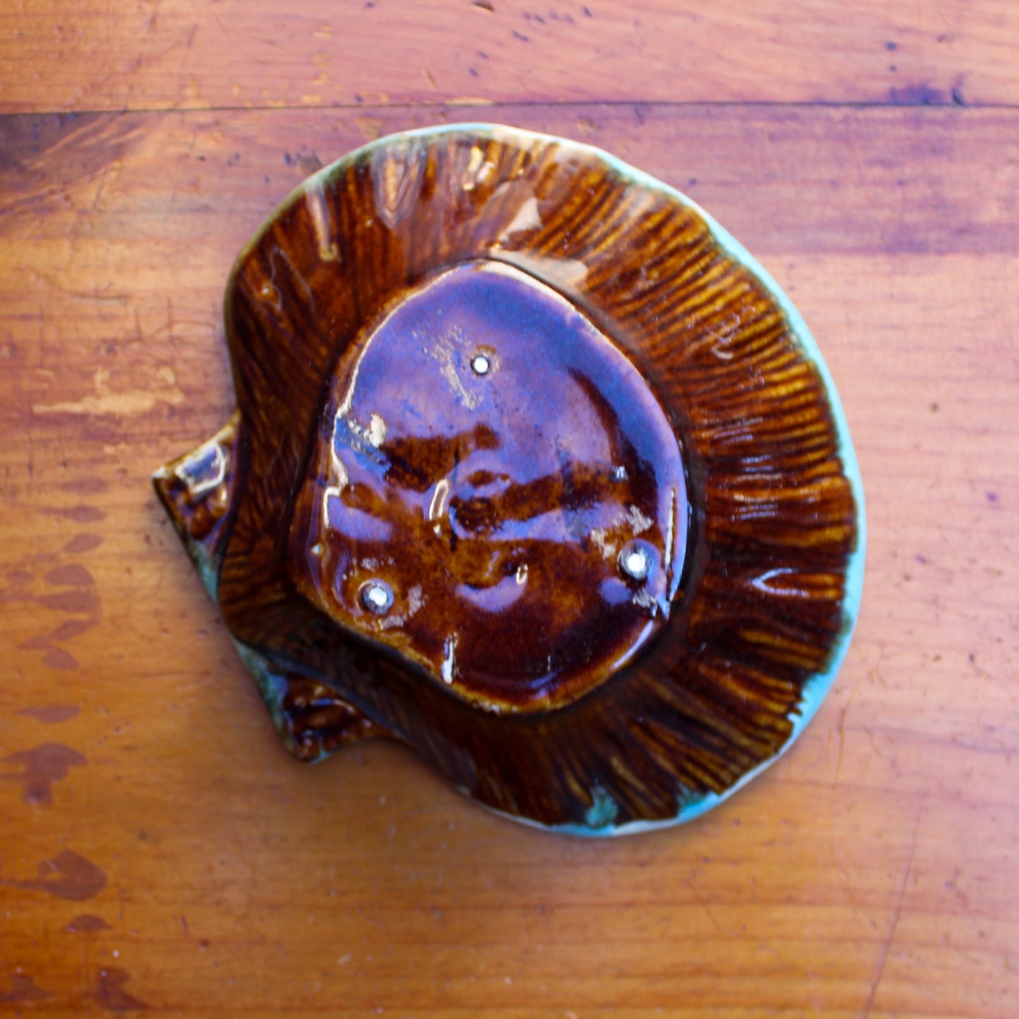 Green Ceramic Shell Dish