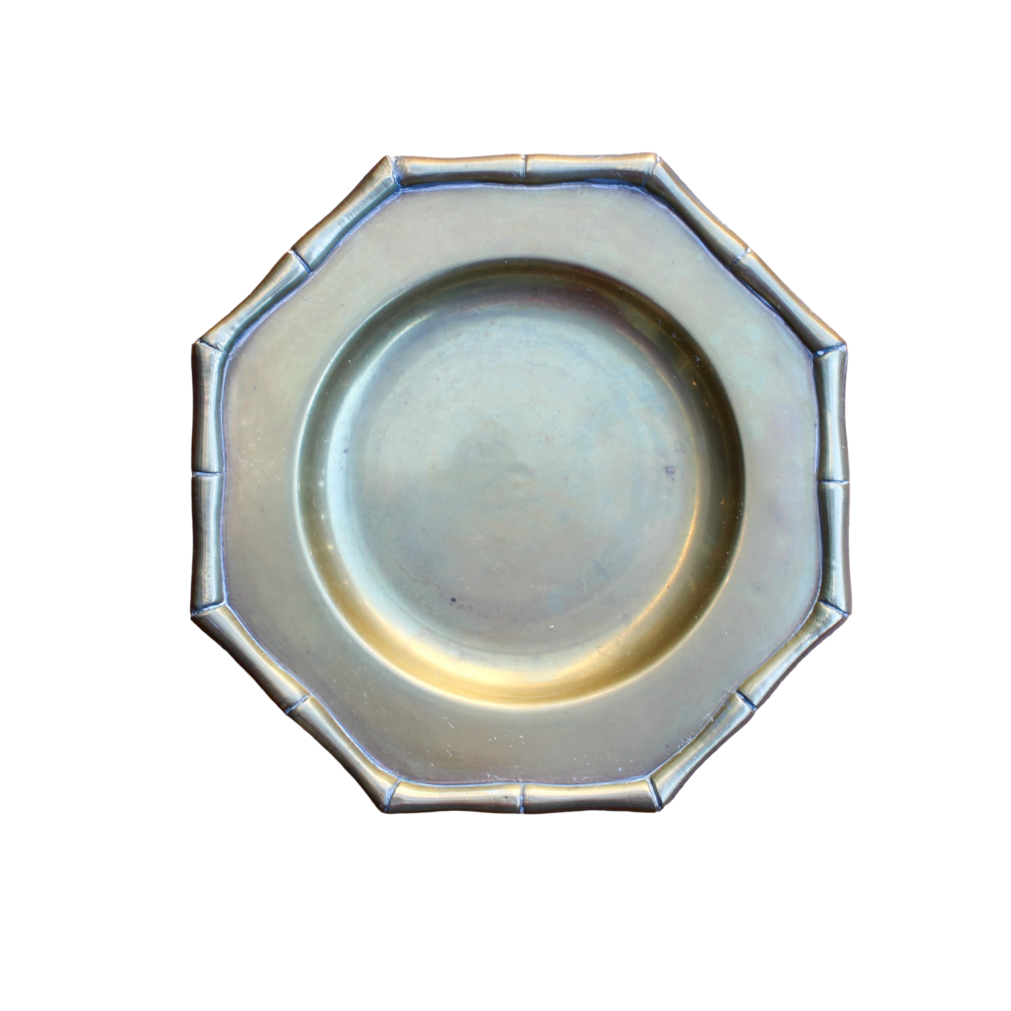 Brass Bamboo Octagon Ashtray