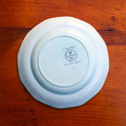 1910-1930s English Ironstone Adams Calyx Ware Chelsea Sprays Dessert Plate