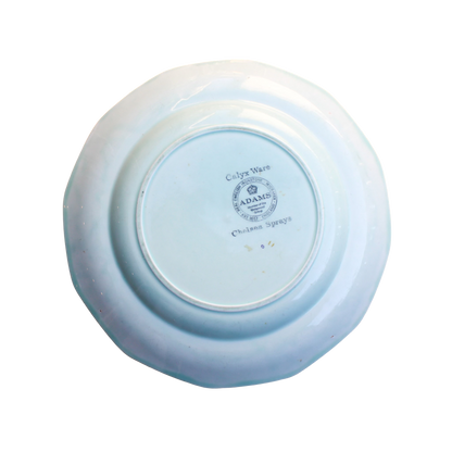 1910-1930s English Ironstone Adams Calyx Ware Chelsea Sprays Dessert Plate