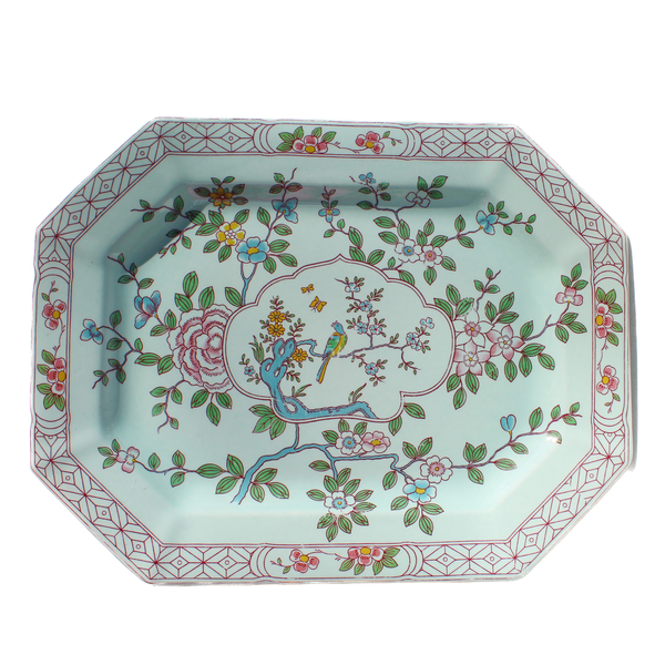 Vintage Adams English Ironstone Singapore Bird Pattern - Large Platter