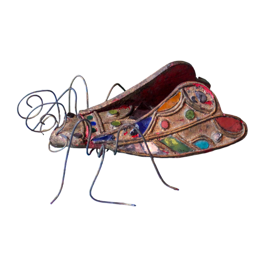 Wood & Glass Mosaic Moth