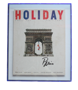 Framed Holiday Magazine Cover - April 1953, "Paris" (Blue Frame)