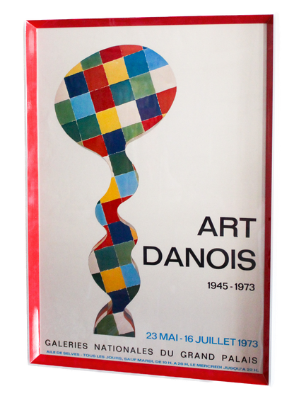 Framed 1973 Art Danois Exhibition Poster