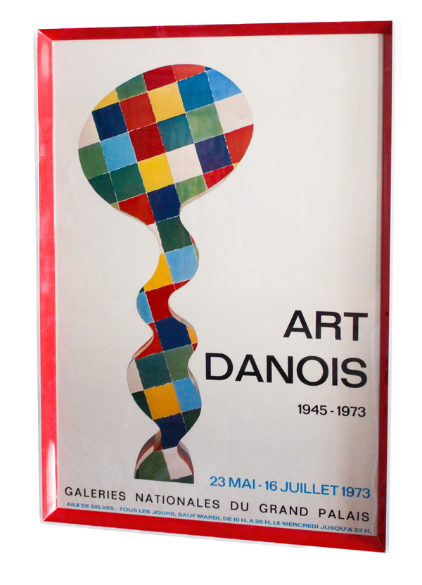Framed 1973 Art Danois Exhibition Poster