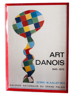 Framed 1973 Art Danois Exhibition Poster