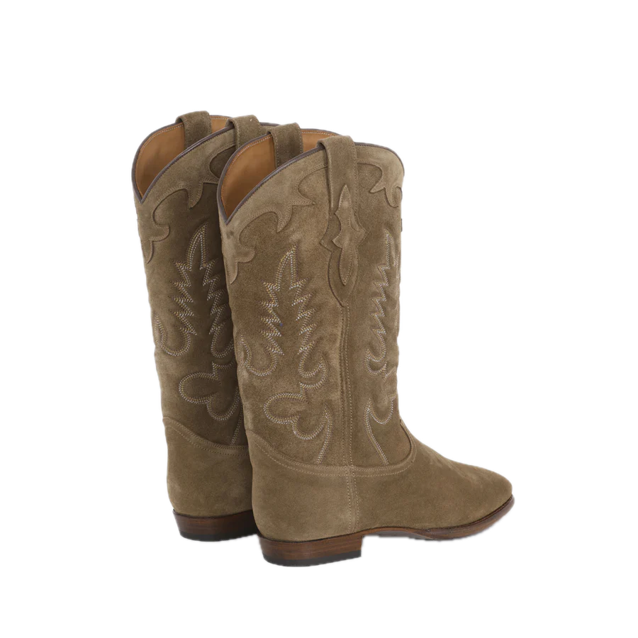 Midnight Suede Cowboy Boots -  Chestnut