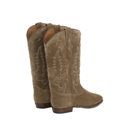 Midnight Suede Cowboy Boots -  Chestnut