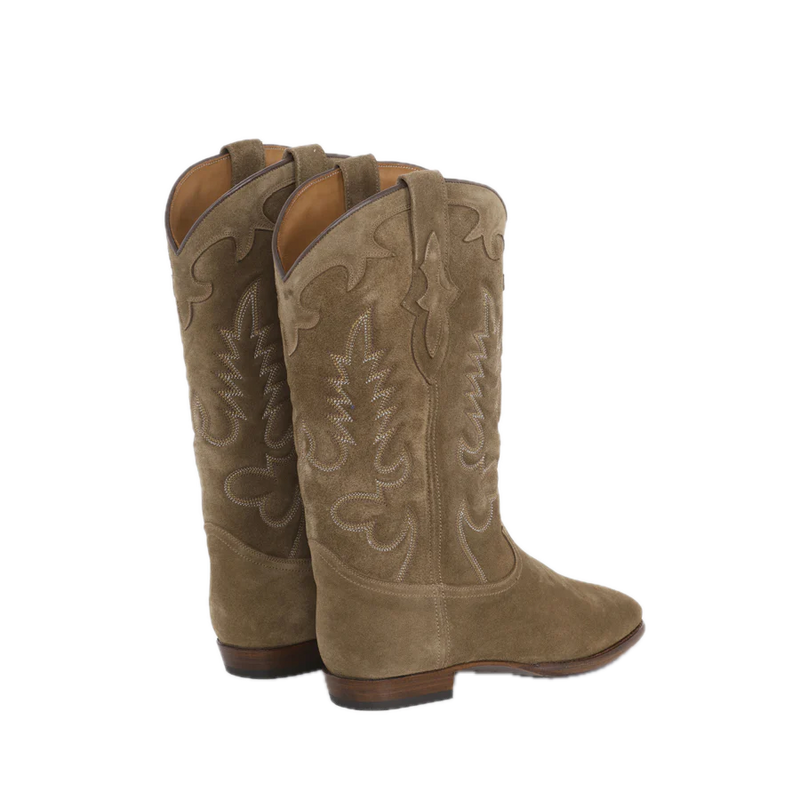 Midnight Suede Cowboy Boots -  Chestnut