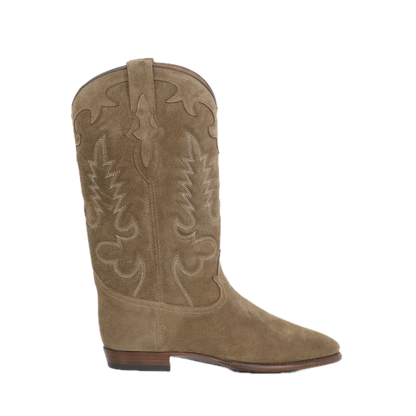 Midnight Suede Cowboy Boots -  Chestnut