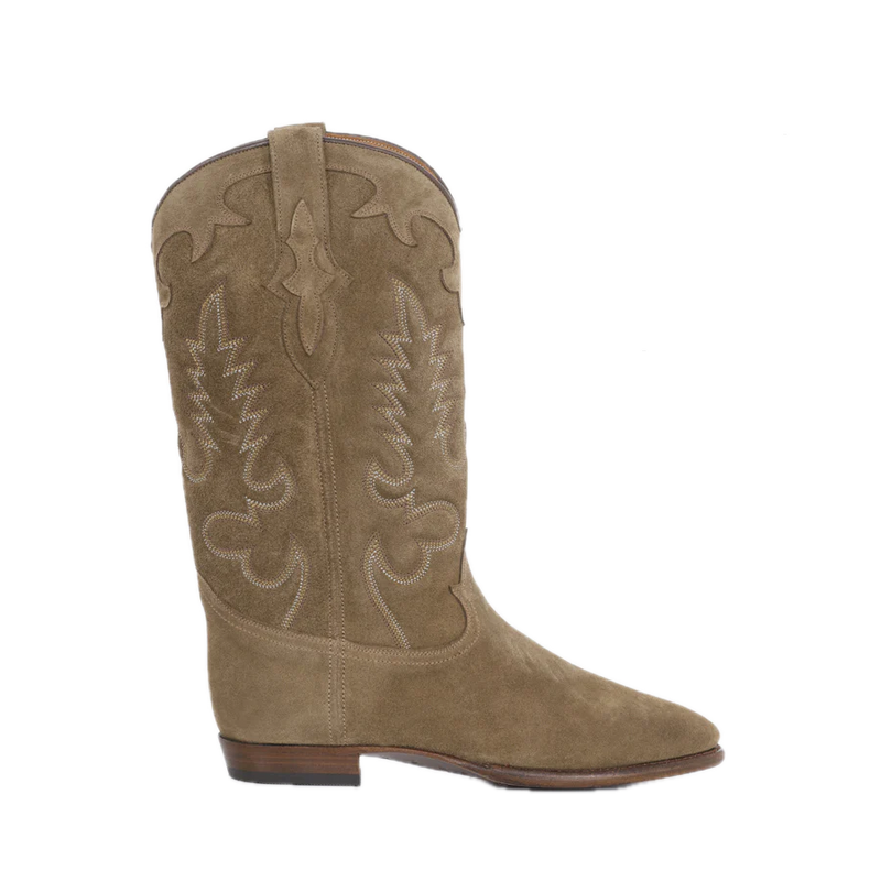 Midnight Suede Cowboy Boots -  Chestnut