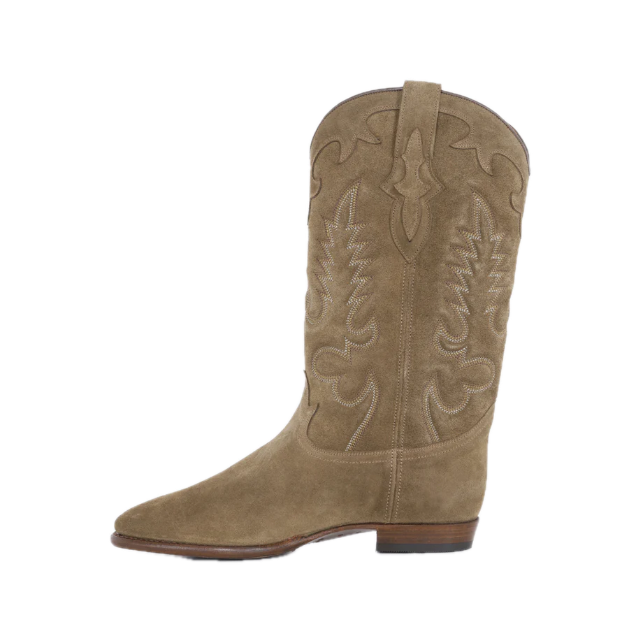 Midnight Suede Cowboy Boots -  Chestnut