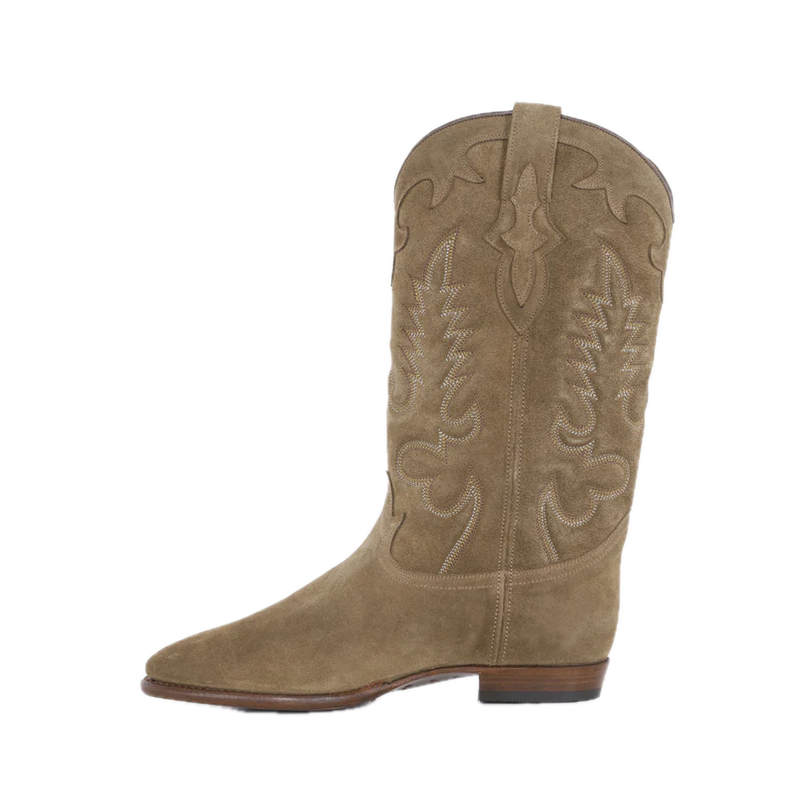 Midnight Suede Cowboy Boots -  Chestnut