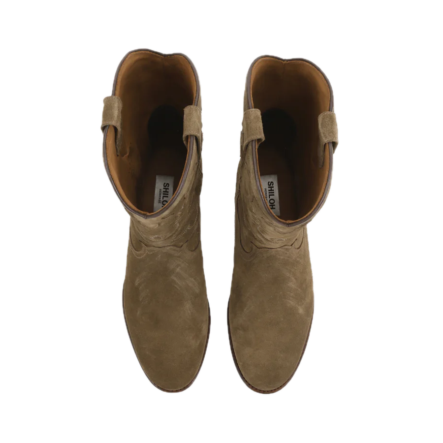 Midnight Suede Cowboy Boots -  Chestnut
