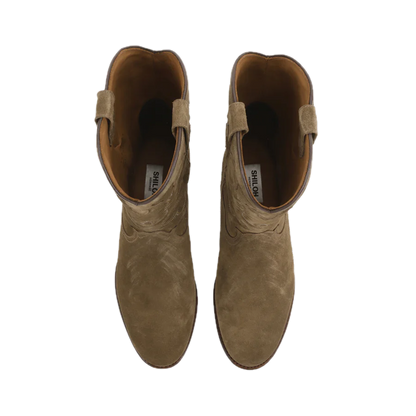 Midnight Suede Cowboy Boots -  Chestnut