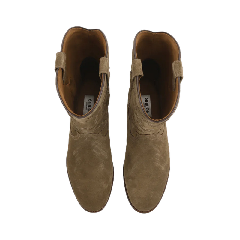 Midnight Suede Cowboy Boots -  Chestnut