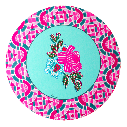 Amer Rose Placemat - Aqua