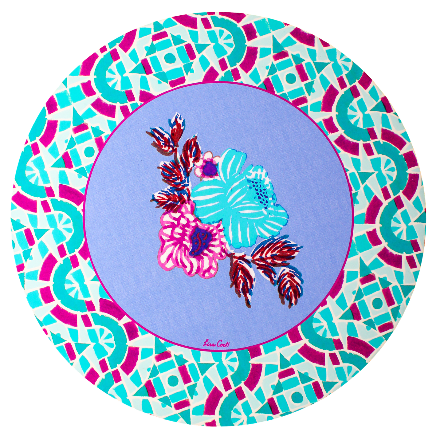 Amer Rose Placemat - Plumbago