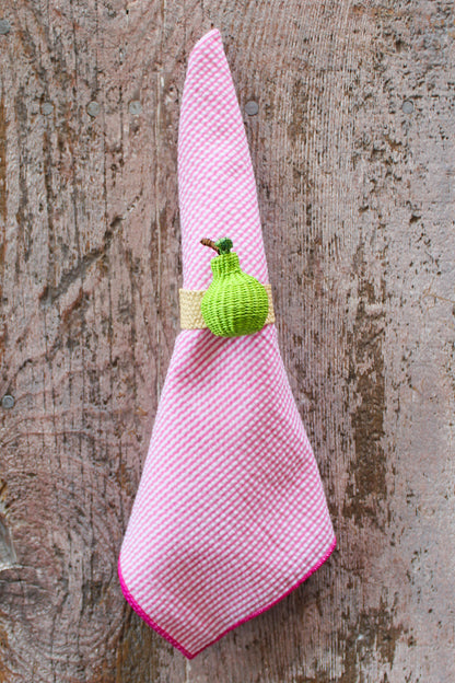 Woven Fruit Napkin Ring - Pear