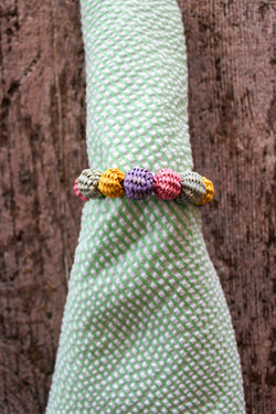 Woven Napkin Ring - Cotton Candy