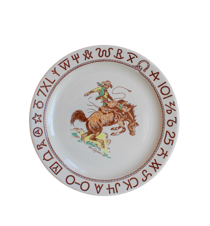 Original 1950s Wallace China Company "Westward Ho Rodeo" Dinnerware
