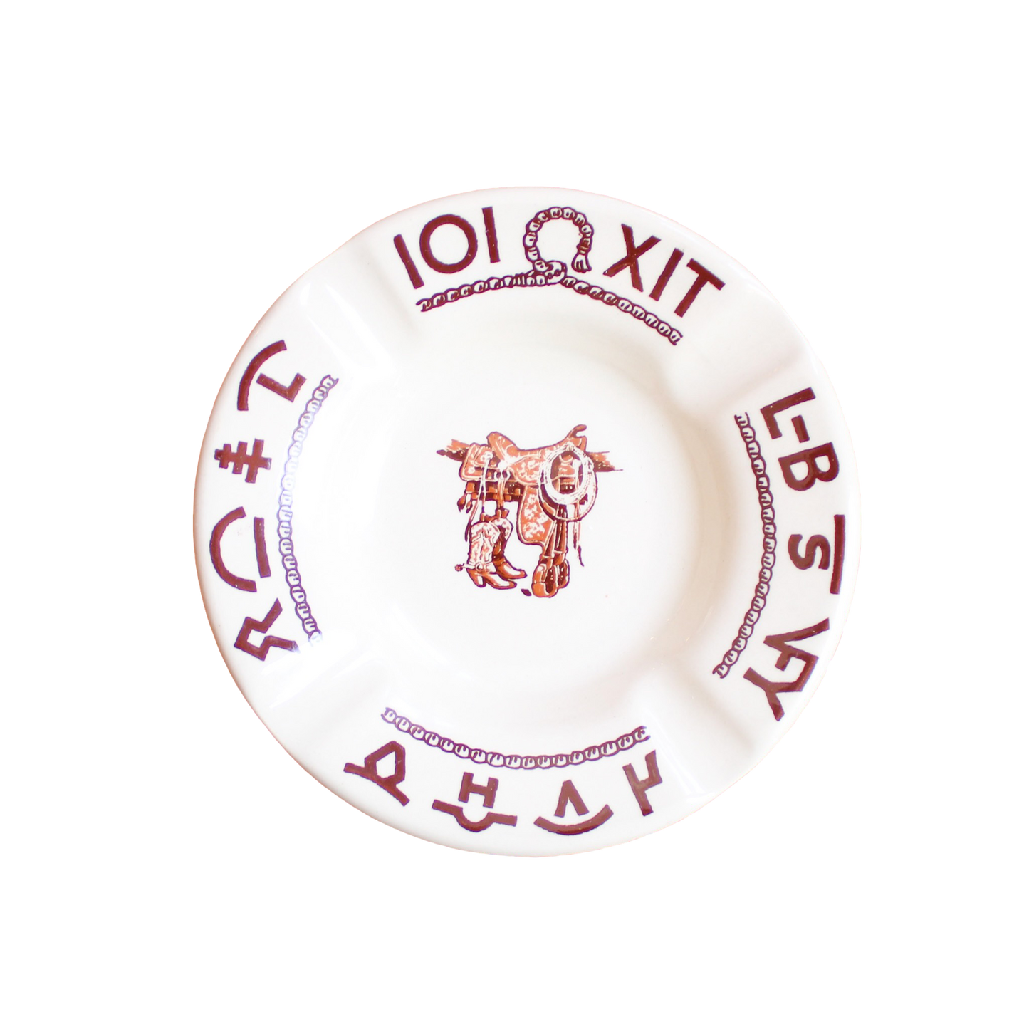 Original 1950s Wallace China Company "Westward Ho Rodeo" Dinnerware