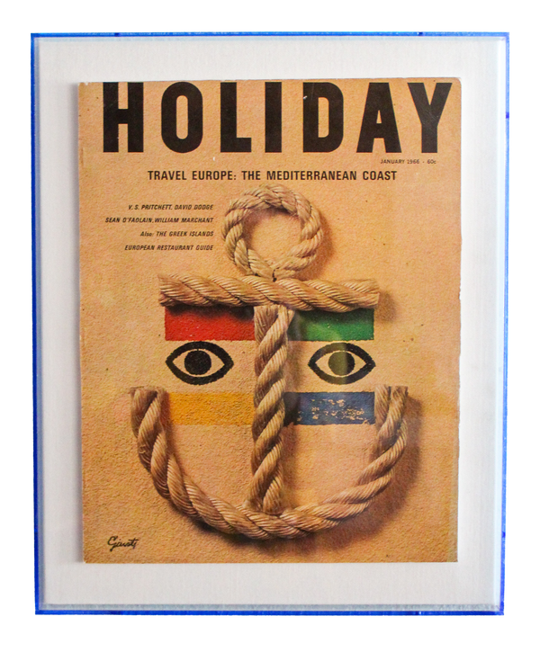 Framed Holiday Magazine Cover - January 1966, "Travel Europe (Rope Anchor)"