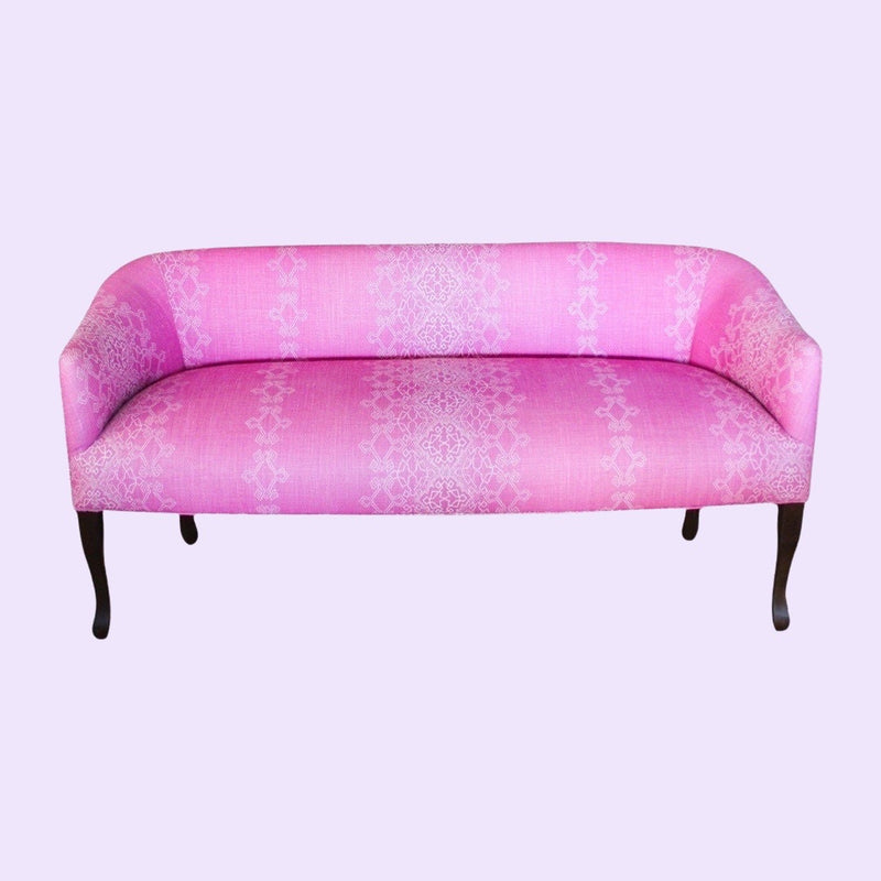 Elena Settee in Aswan Fabric - In Stock