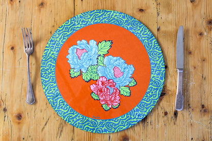 Kauai Peony Placemat - Orange