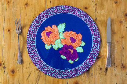 Kauai Peony Placemat - Blue