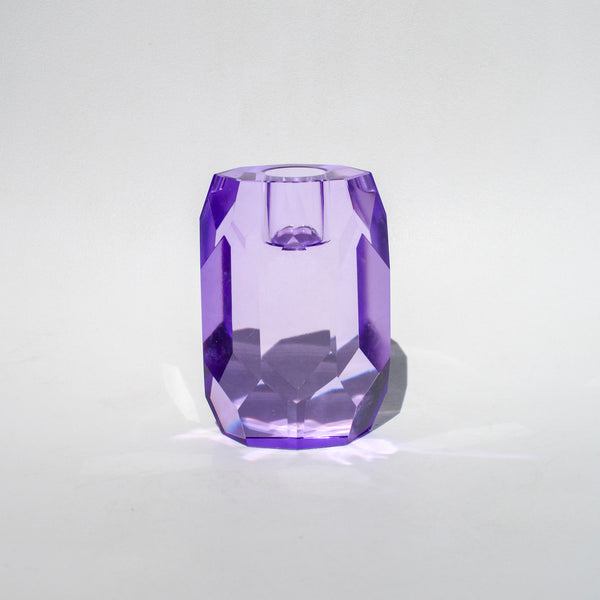 Gem Crystal Candleholder - Violet
