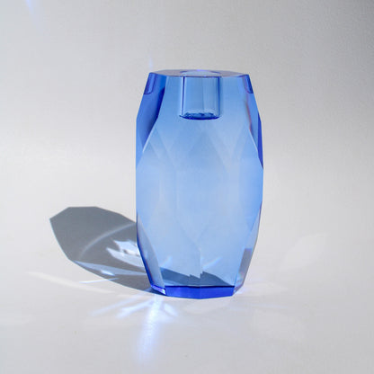 Gem Crystal Candleholder - Cobalt