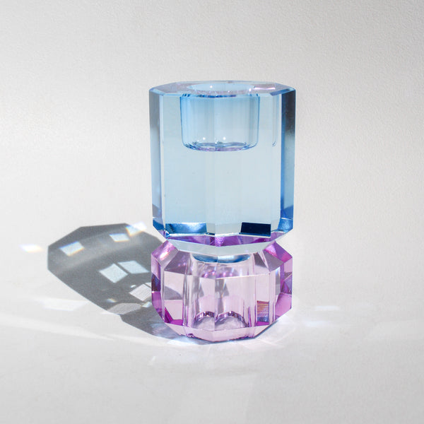 Aldo Crystal Candleholder - Cobalt