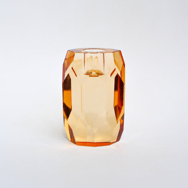 Small Gem Crystal Candleholder - Peach