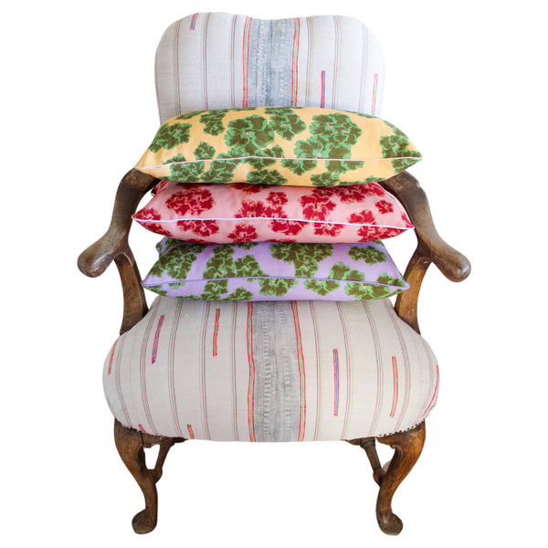 Vintage Wood & Fabric Chair
