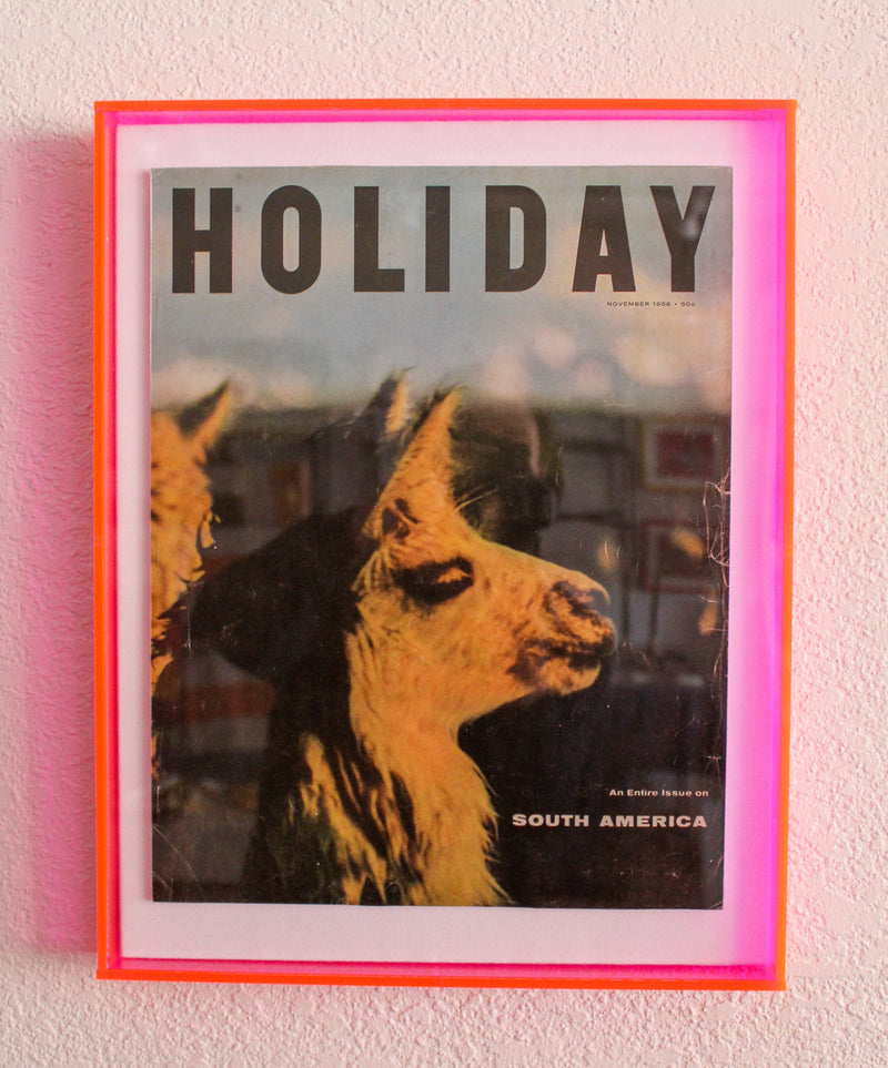 Framed Holiday Magazine Cover - November 1956 "South America (Alpaca)"