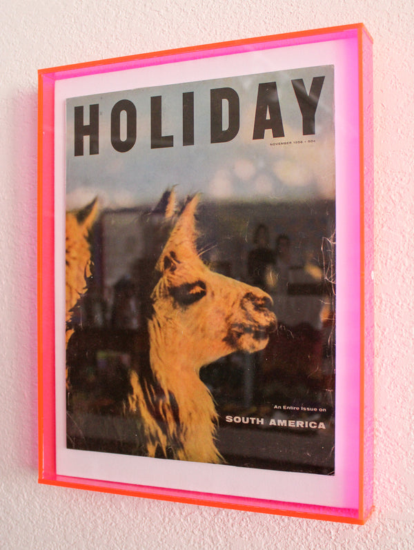 Framed Holiday Magazine Cover - November 1956 "South America (Alpaca)"