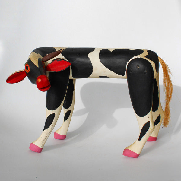Wooden Cow Sculpture by Armando Jimenez