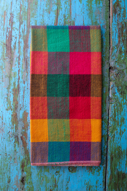 Rainbow Plaid Napkins - Set of 4