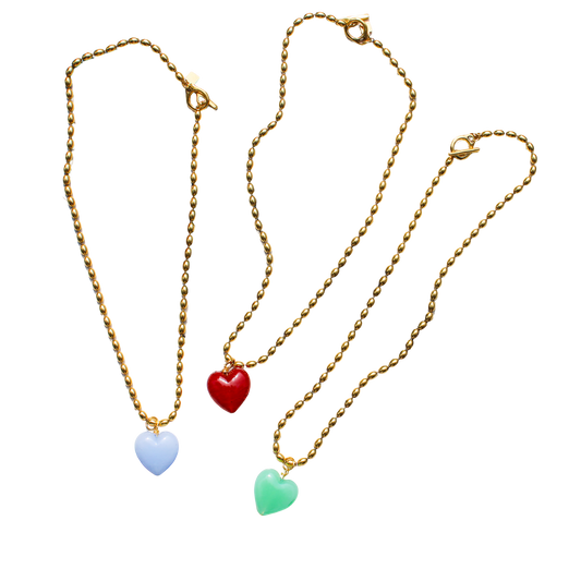 Bacio Murano Glass Heart Necklace
