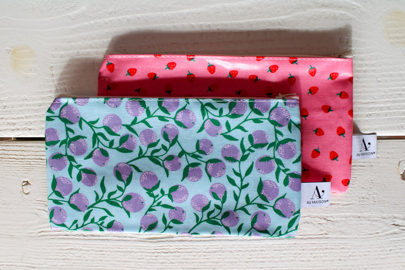 Fruity Oilcloth Small Zip Pouch