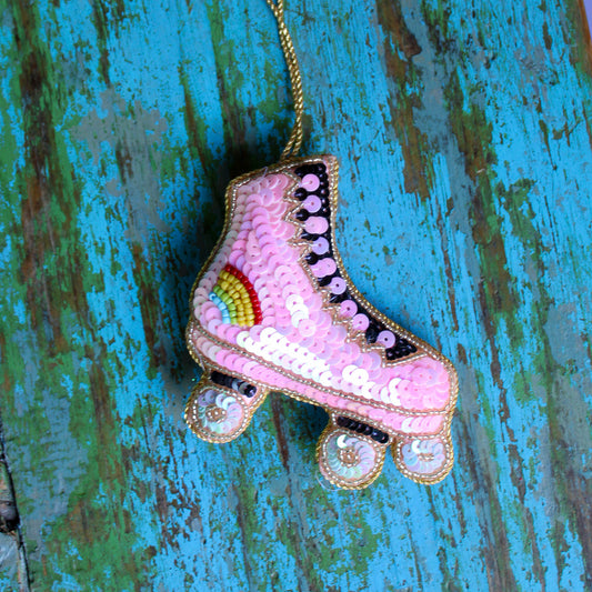 Sequin Roller Skate Ornament